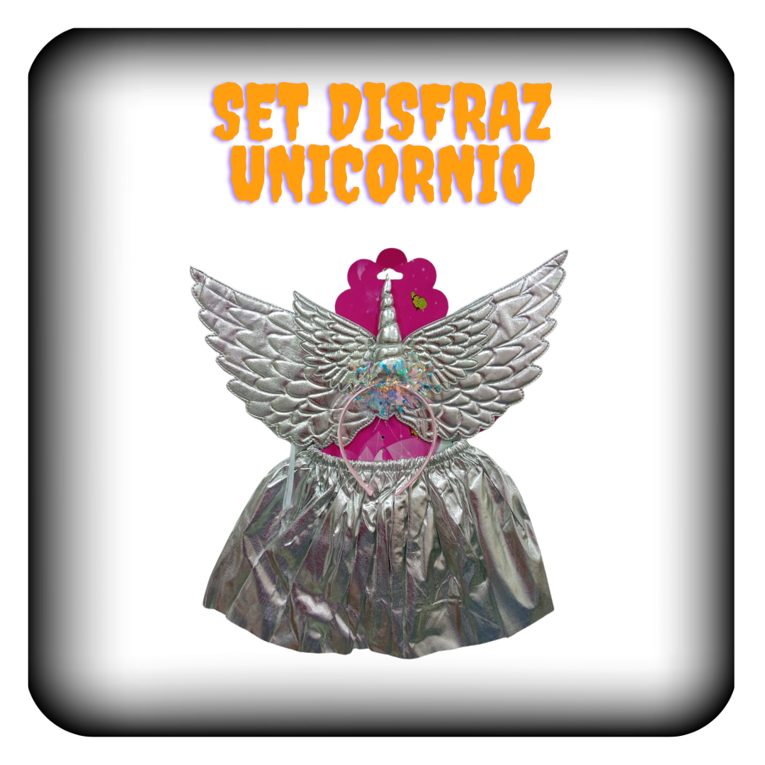 Set disfraz de unicornio