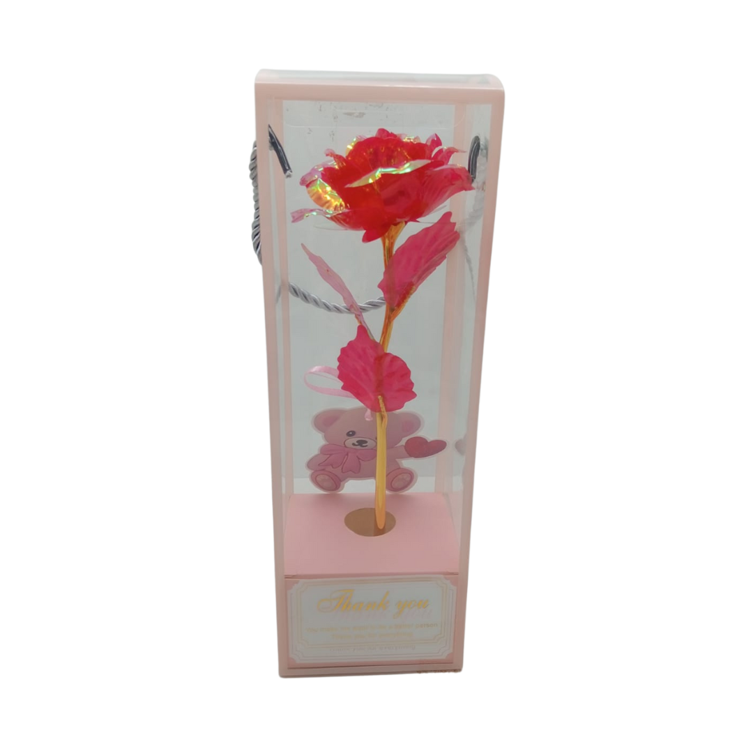 Caja de rosa eternal en plastico