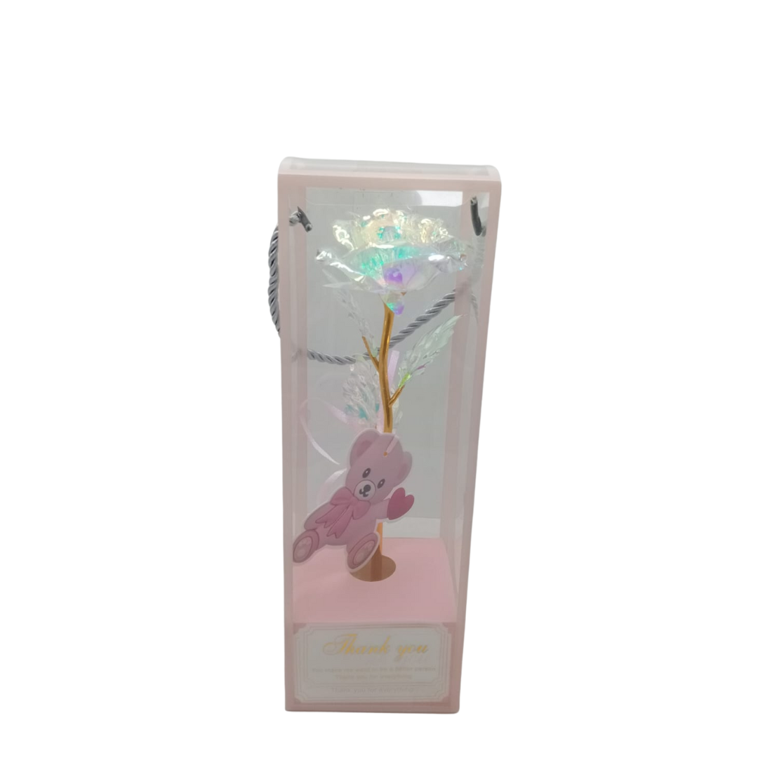 Caja de rosa eternal en plastico