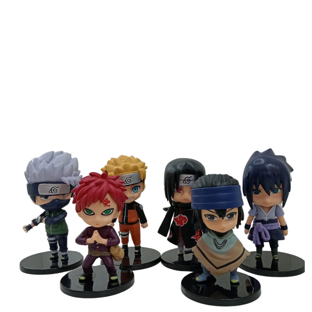Figura coleccionable x6 de naruto cabezon
