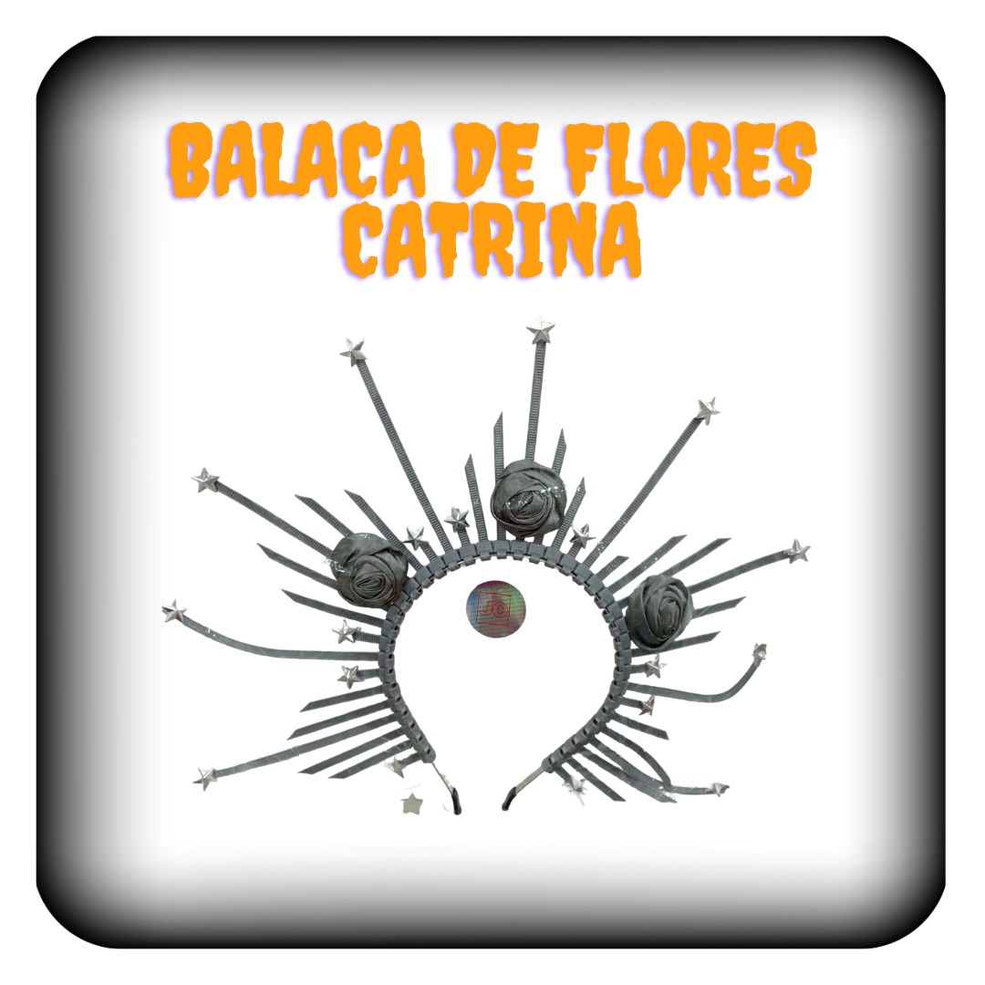 Balaca de flores catrina