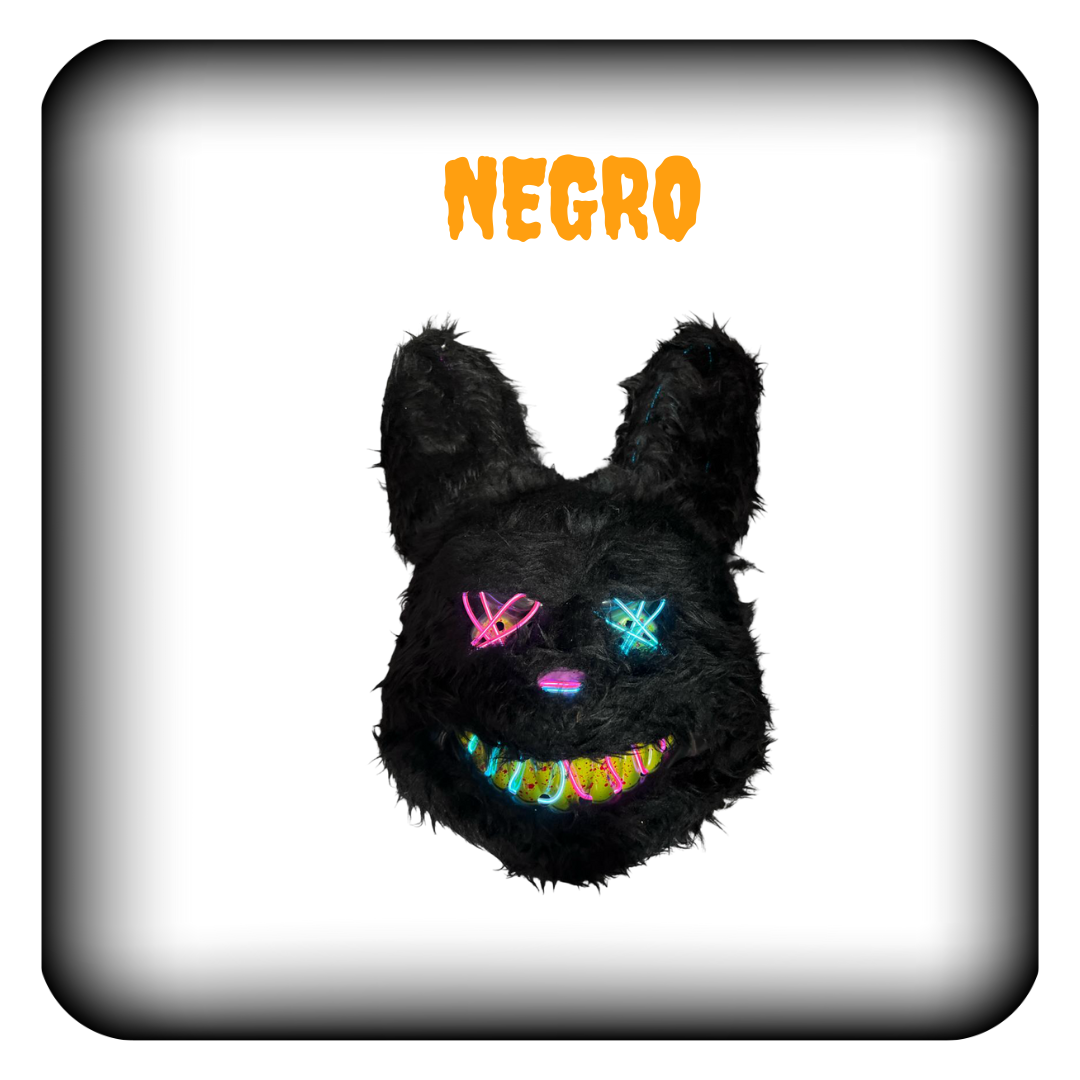 Máscara de conejo con luz LED