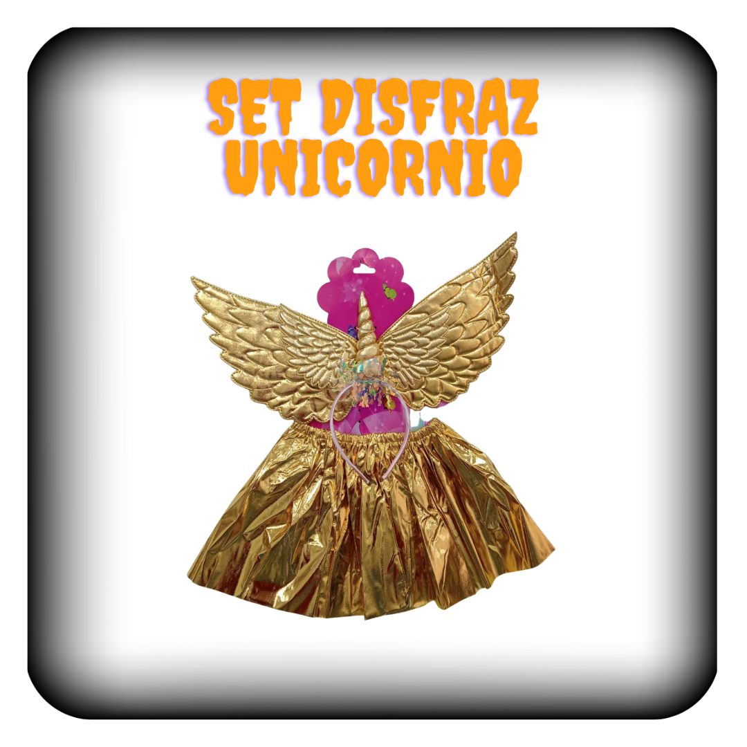 Set disfraz de unicornio