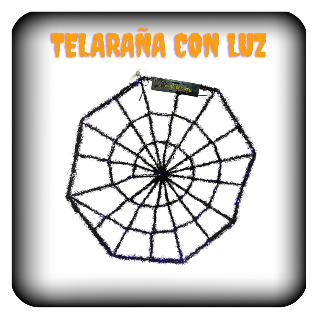 Telaraña con luz