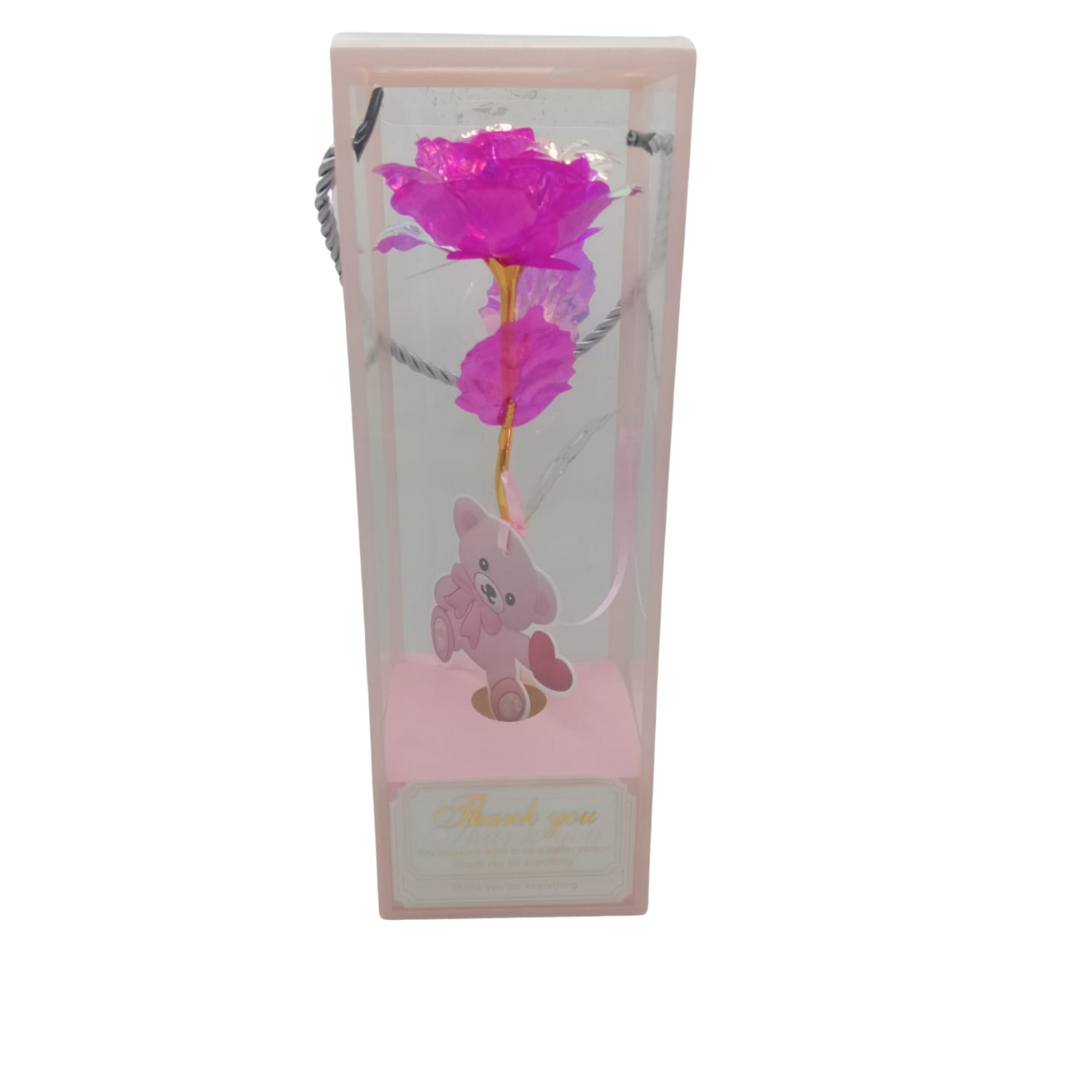 Caja de rosa eternal en plastico