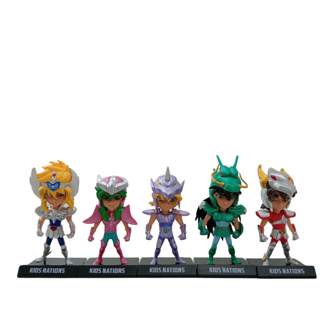 Figuras coleccionables x5 los caballeros del zodiaco