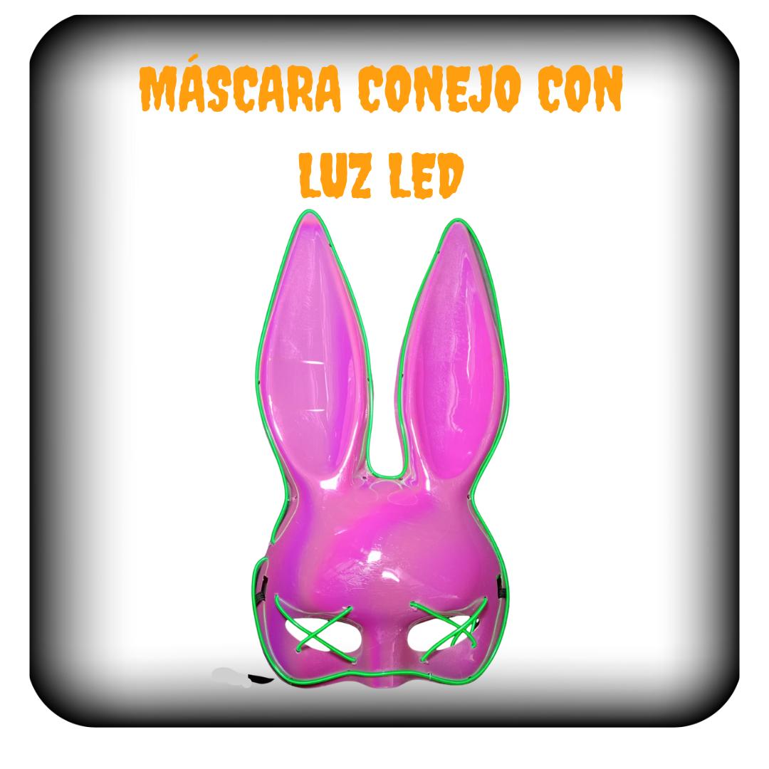 Máscara de conejo con luz led
