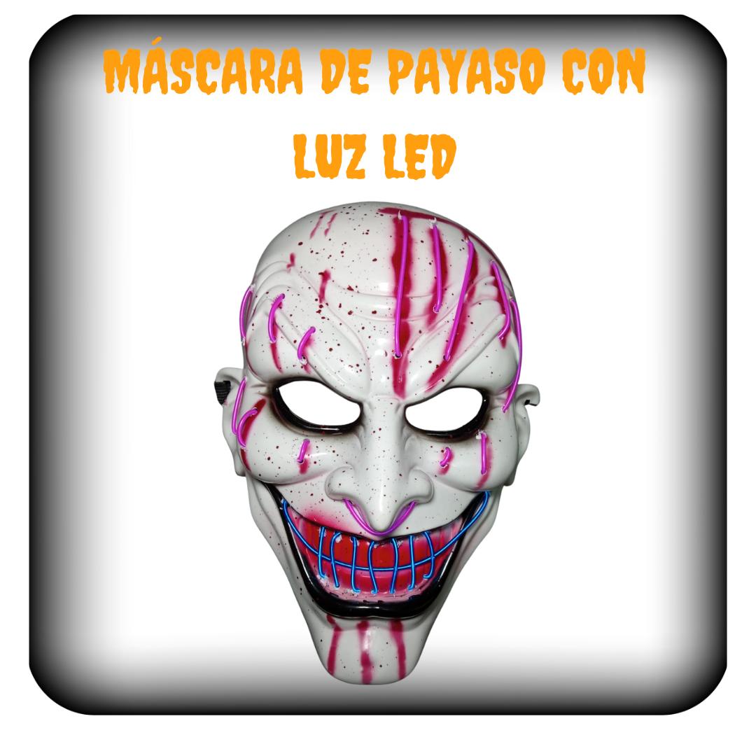 Máscara payaso con luz led