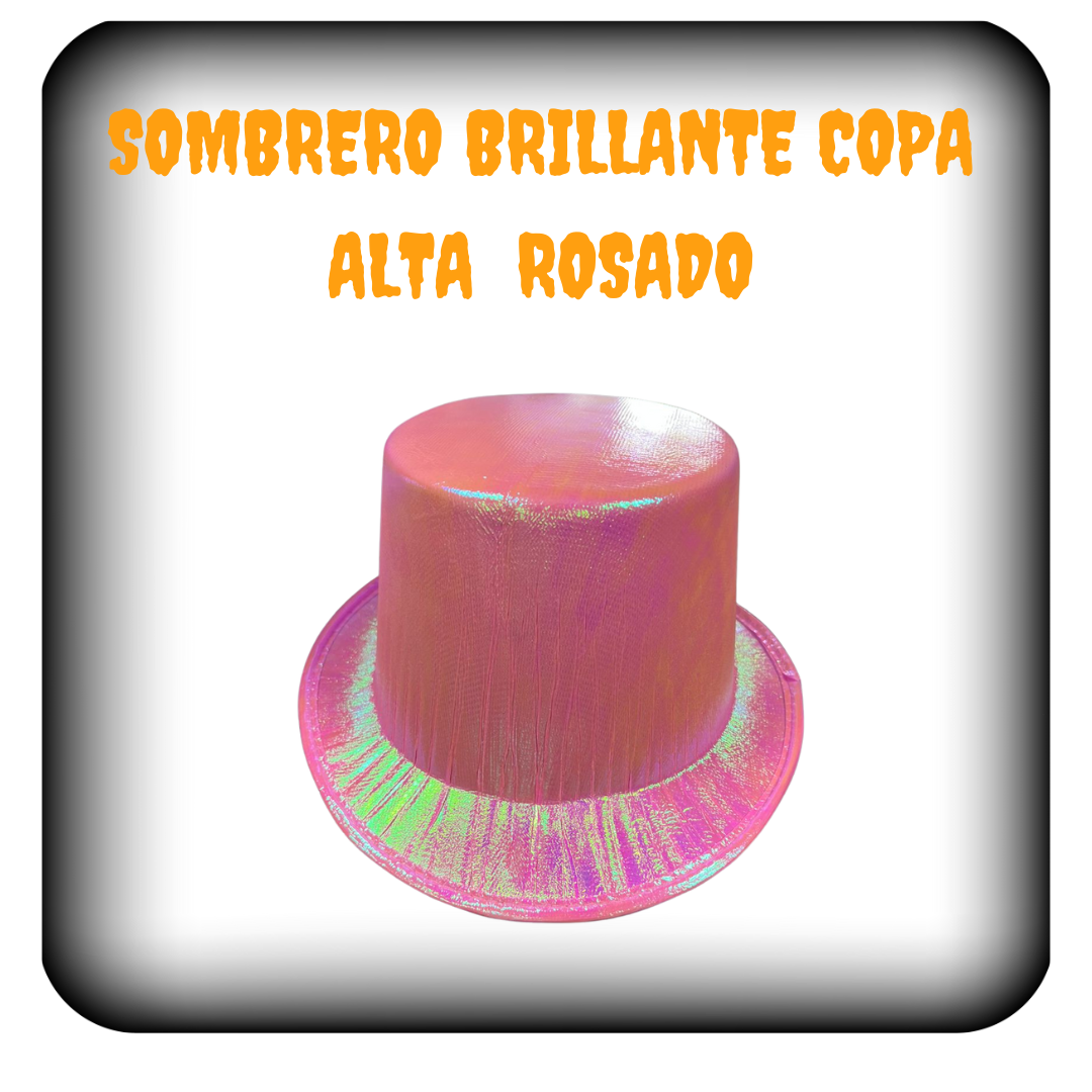Sombrero brillante copa alta