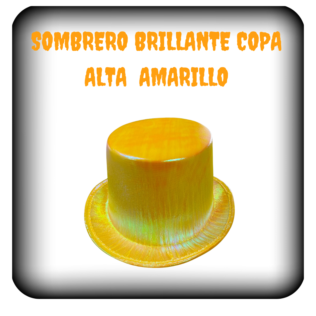 Sombrero brillante copa alta