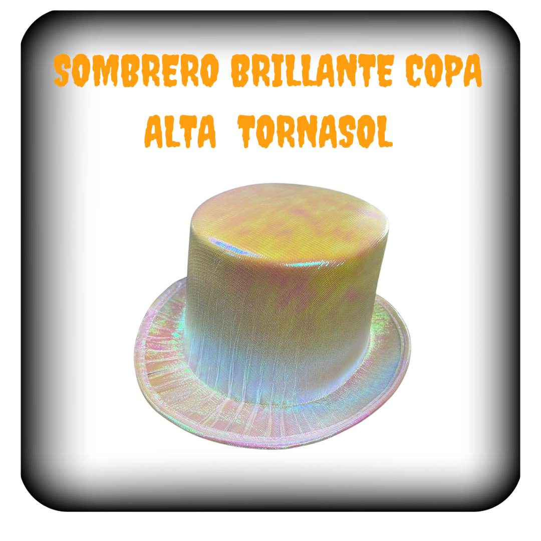 Sombrero brillante copa alta