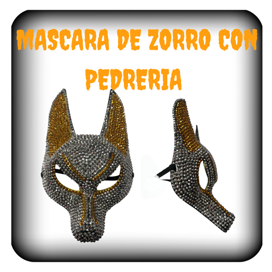 Máscara de Zorro con Pedrería