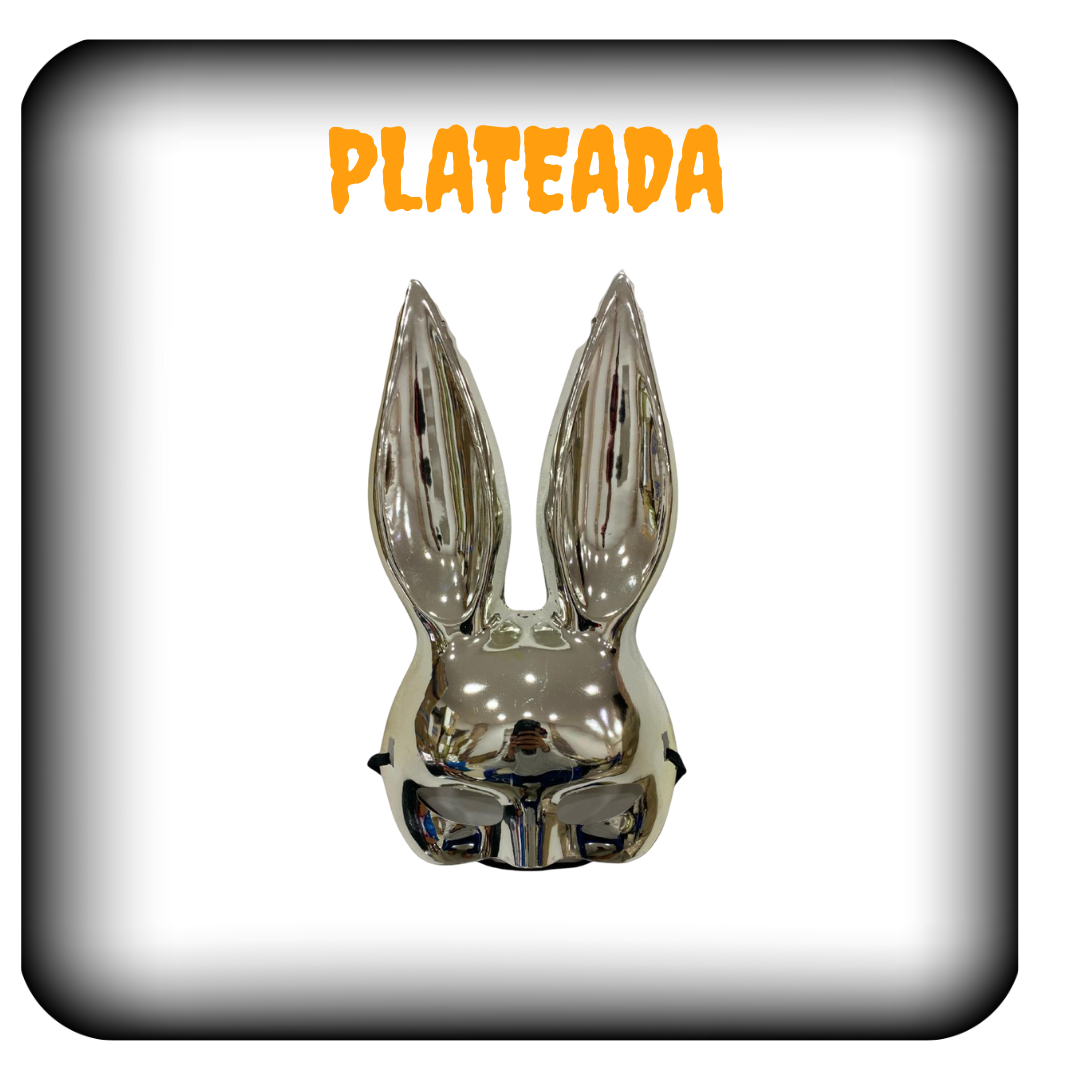 Mascara de conejo colores tornasoles