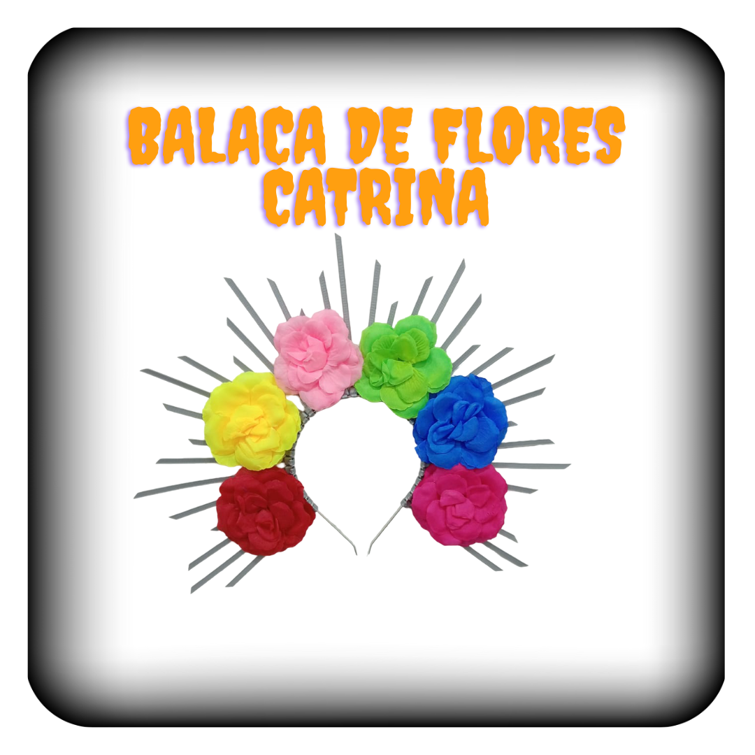 Balaca de flores catrina