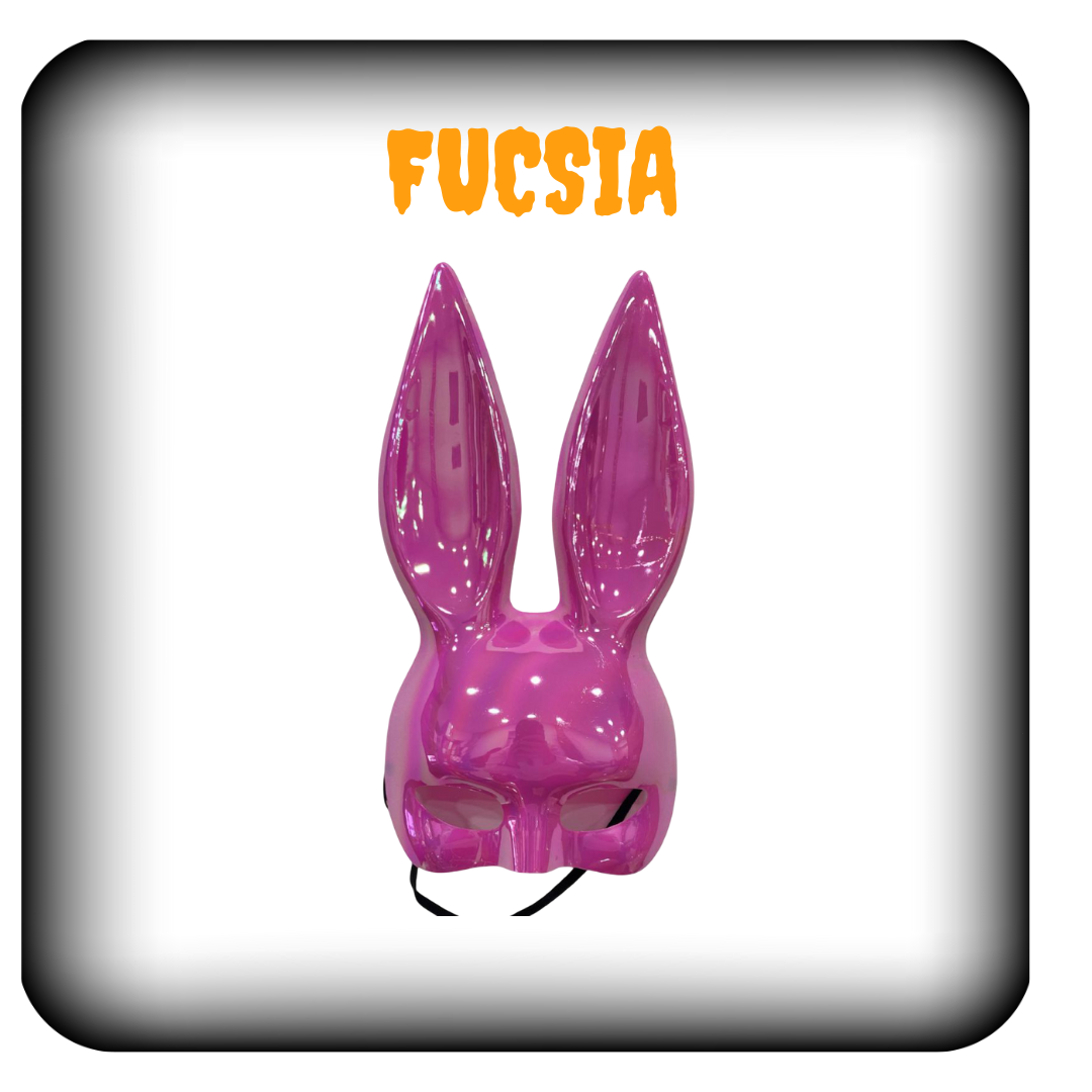 Mascara de conejo colores tornasoles