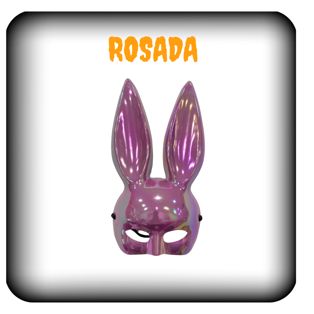 Mascara de conejo colores tornasoles