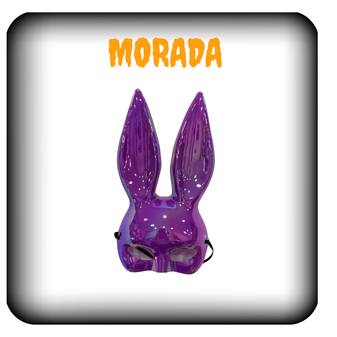 Mascara de conejo colores tornasoles