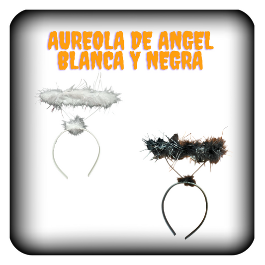 Aureola de angel blanca y negra