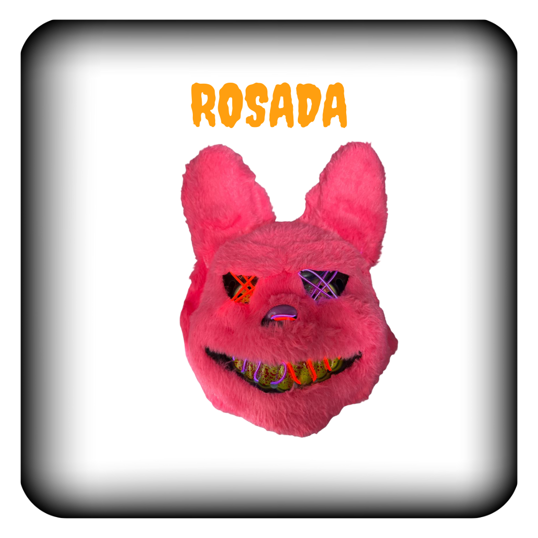 Máscara de conejo con luz LED