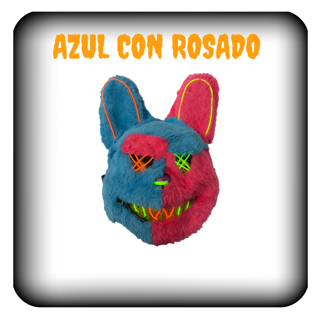 Máscara de conejo con luz LED