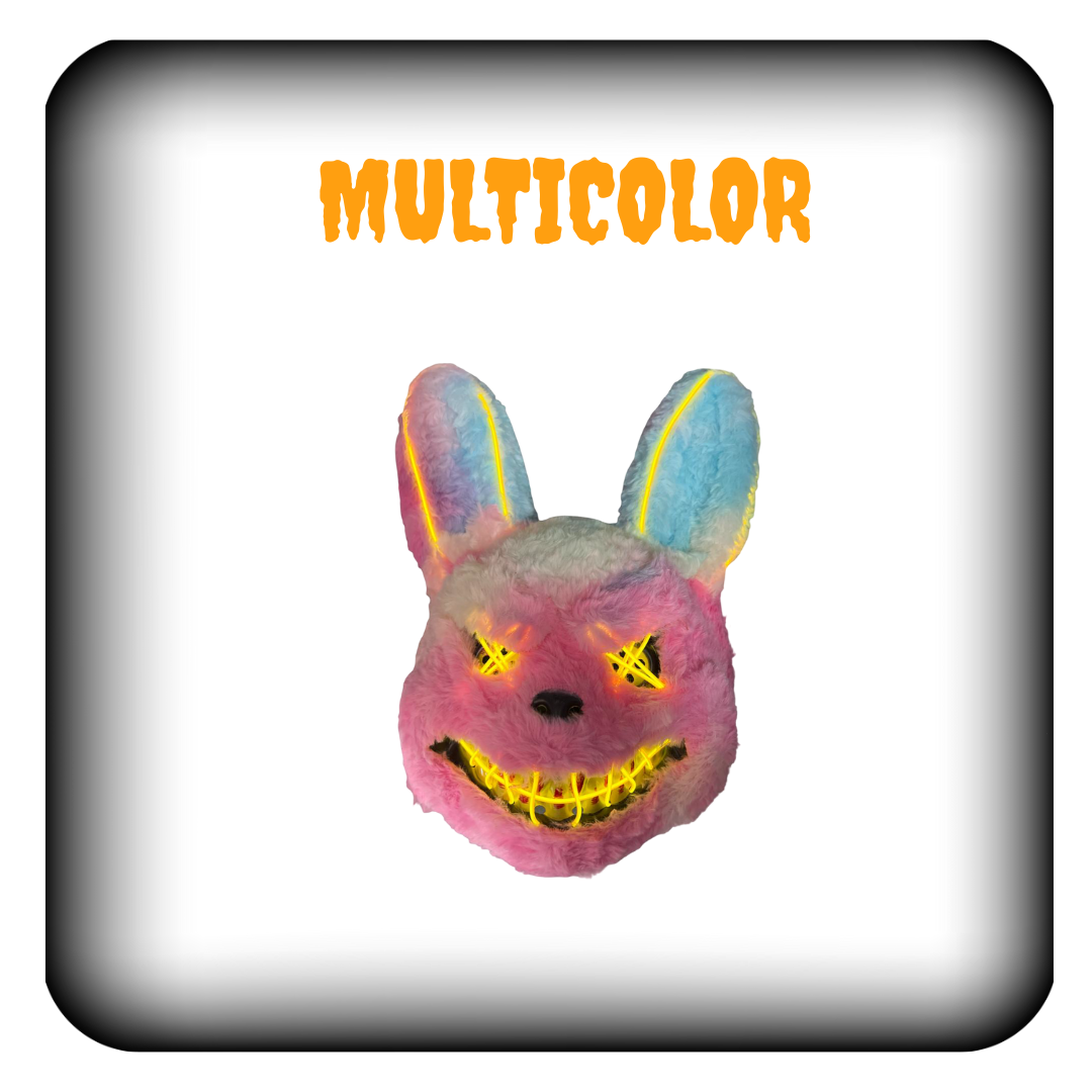 Máscara de conejo con luz LED