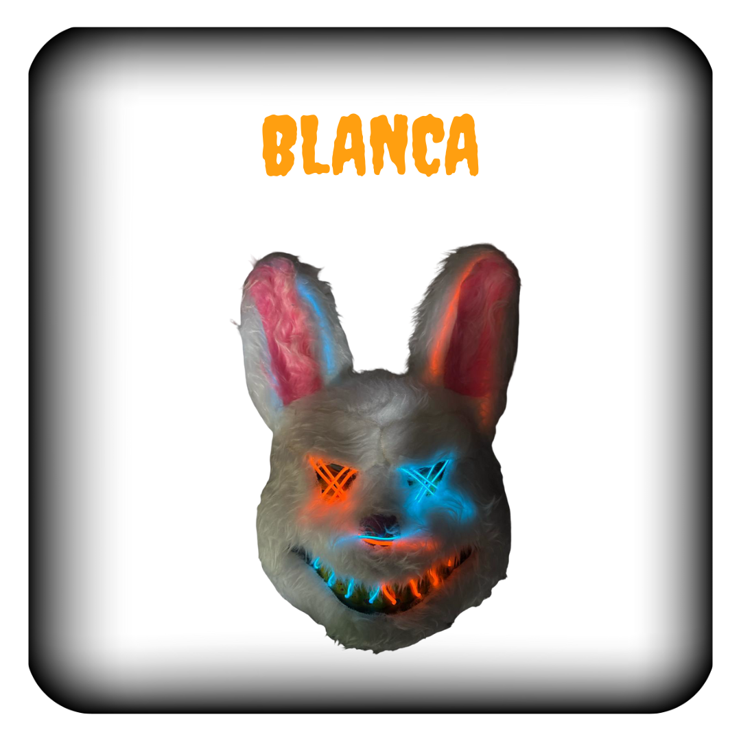 Máscara de conejo con luz LED